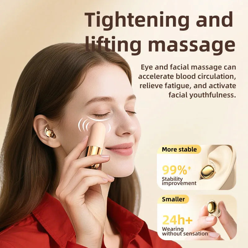 Wireless Bluetooth sleep headset with vibration massager, in-ear design, PC ABS, black colour option