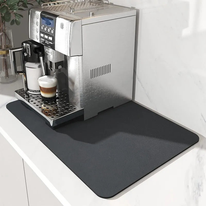Square technical cloth drainage mat with black colour and rubber anti-slip backing