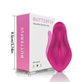 Rose red APP remote control wearable female massager with cute butterfly design