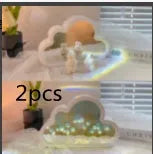Tulip-shaped night lamp with LED lighting and mirror surface in pink, purple or blue colour options