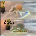 Tulip-shaped night lamp with LED lighting and mirror surface in pink, purple or blue colour options
