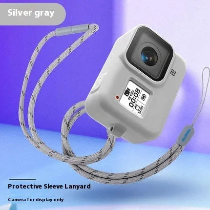 GoPro Hero8 Black silicone protective sleeve and anti-lost strap accessory kit in multiple colour options