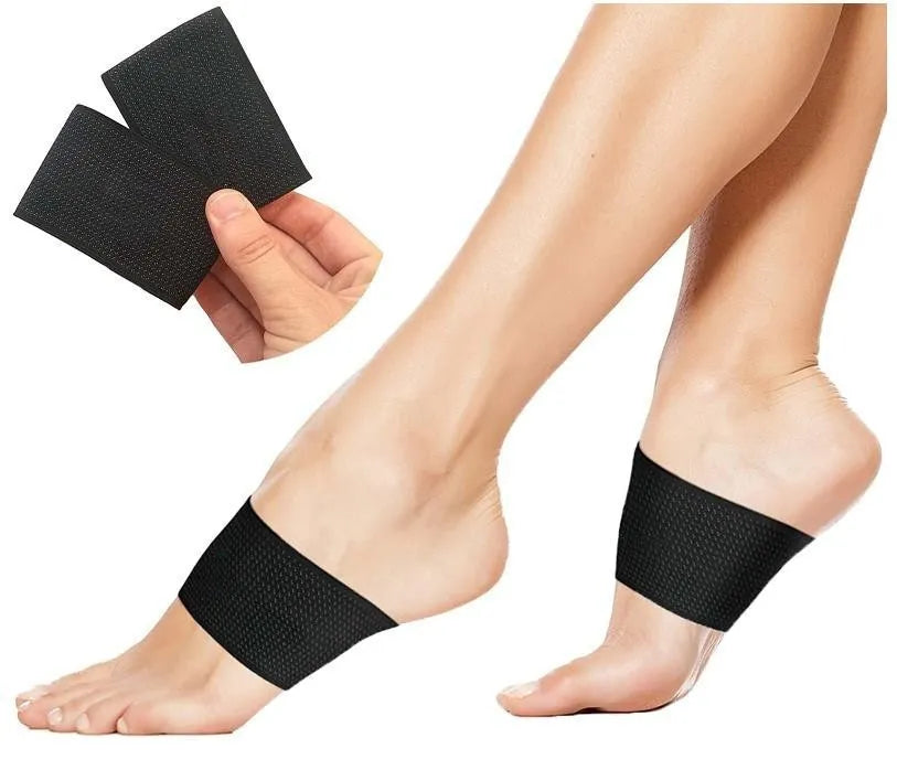 Elastic arch support foot bandage with heart pattern design for flat feet relief