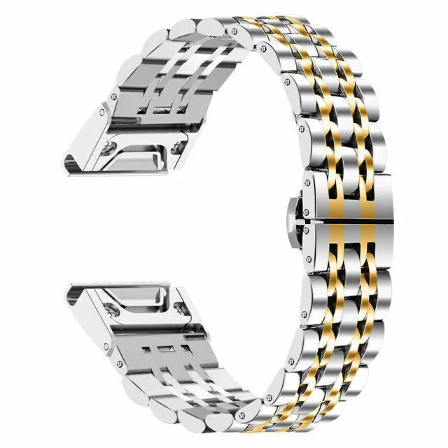Metal stainless steel watch strap for Jiaming smart watch in silver, 22mm or 26mm size