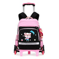 Korean detachable trolley school bag in red or black with Oxford cloth construction and 36-55 litre capacity