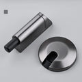 Modern zinc alloy invisible door stopper in six colour finishes including metallic options