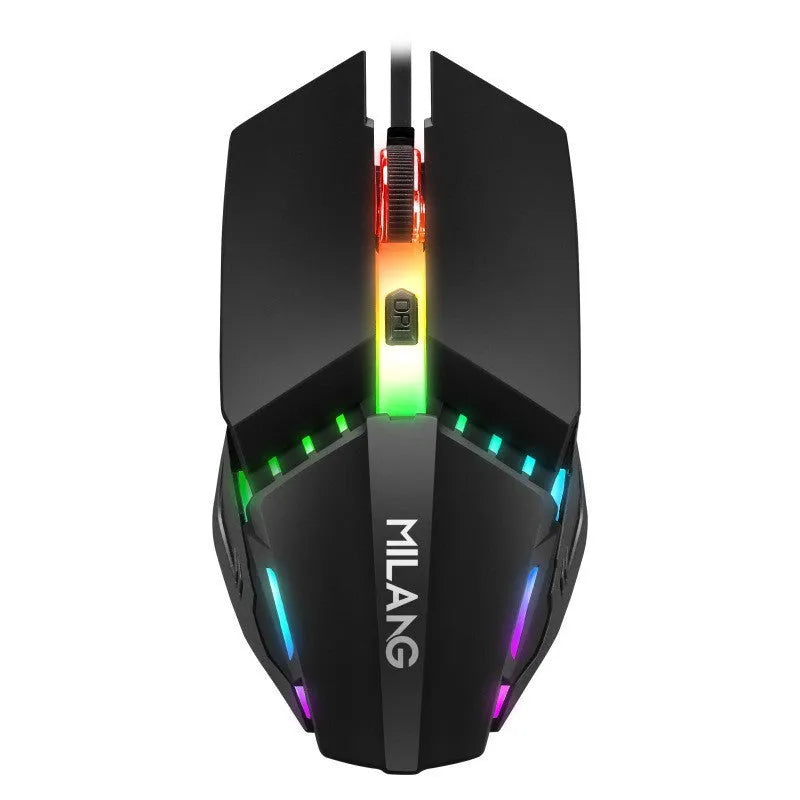 One-handed mechanical keyboard and wired optical mouse set with 1.5 metre cable
