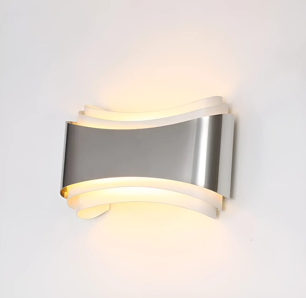 Modern rectangular LED wall lamp with matte finish and warm white light