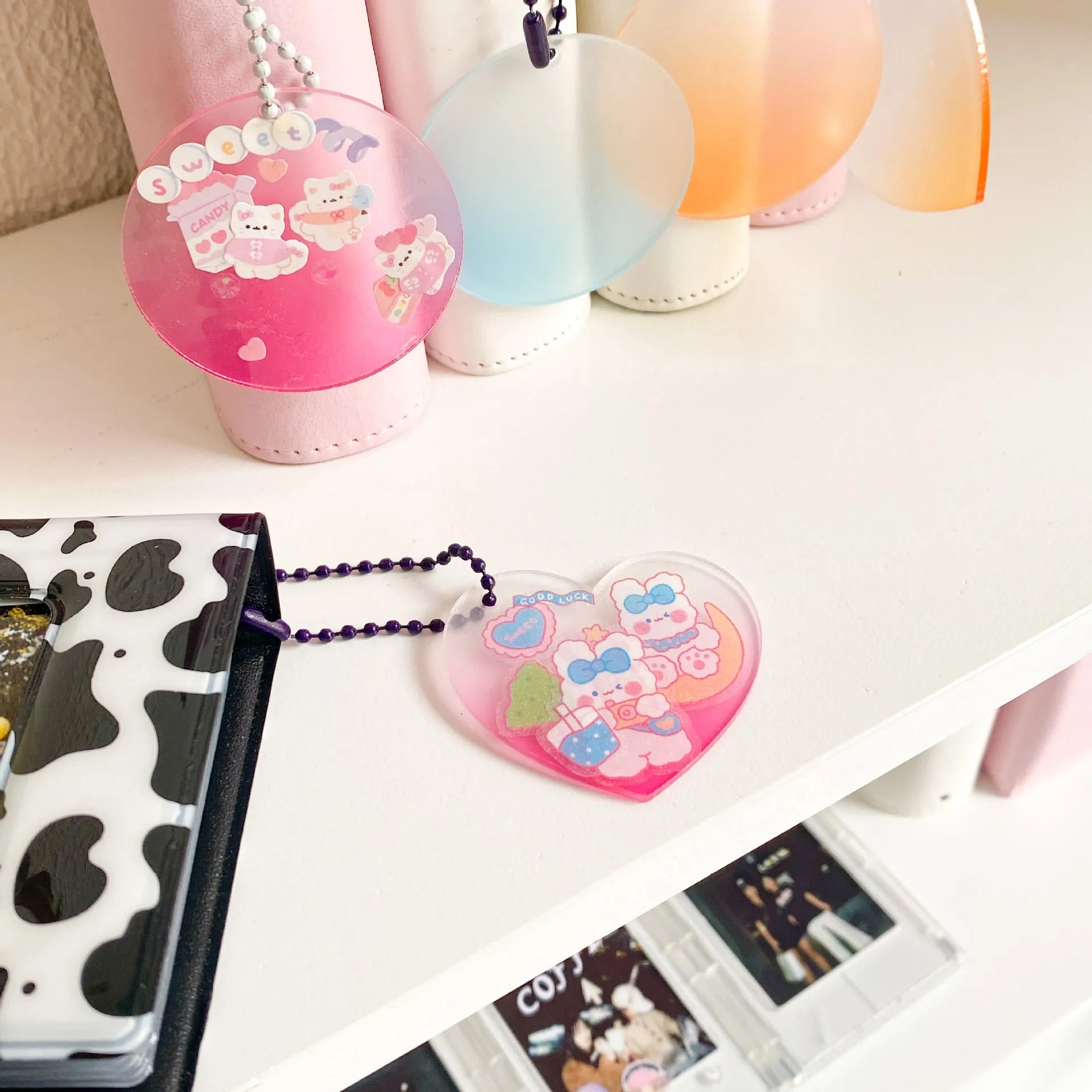 Sheet of waterproof PVC cartoon stickers for decorating notebooks and agendas.