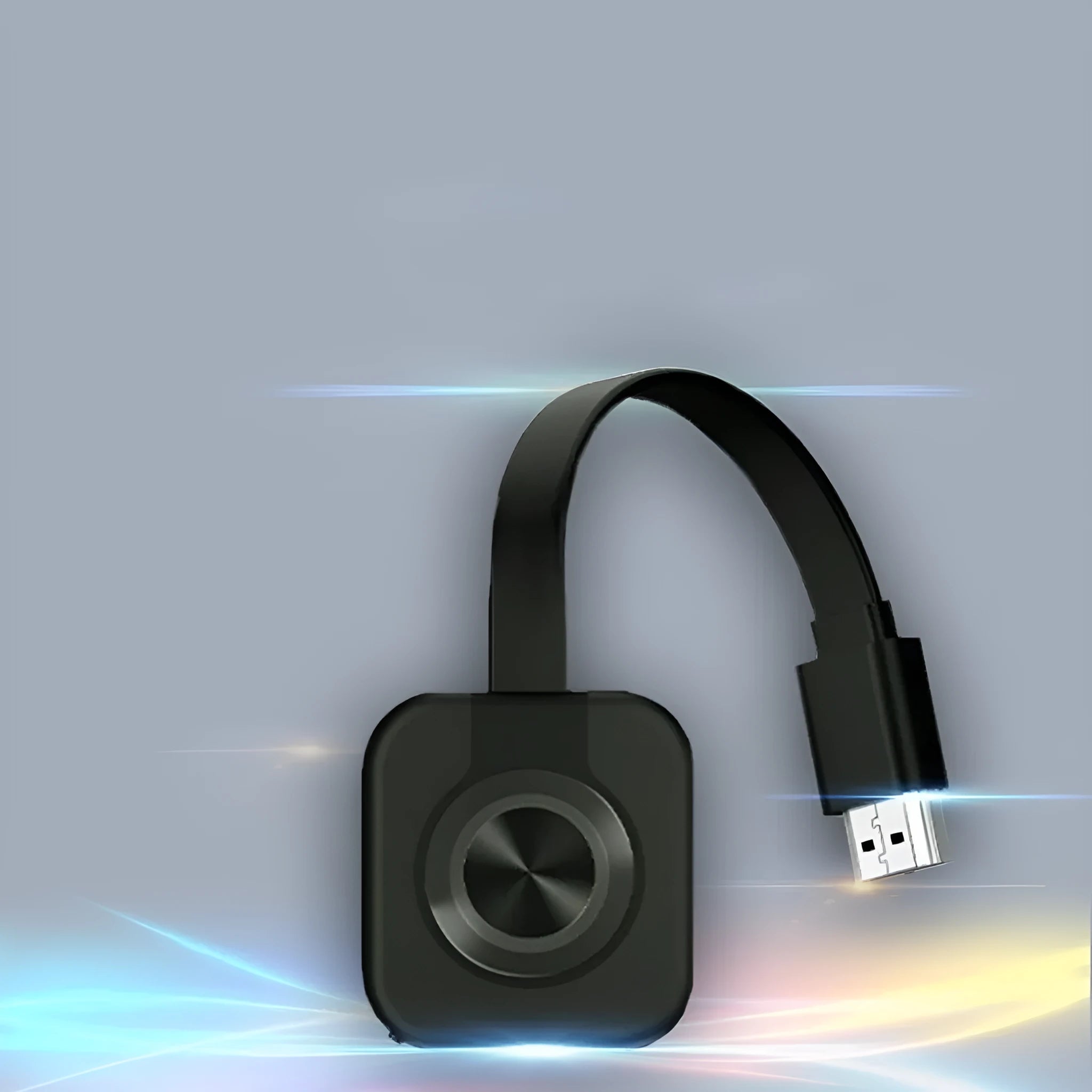 Compact wireless HDMI transmitter for projecting mobile phone screens to displays with included data cable