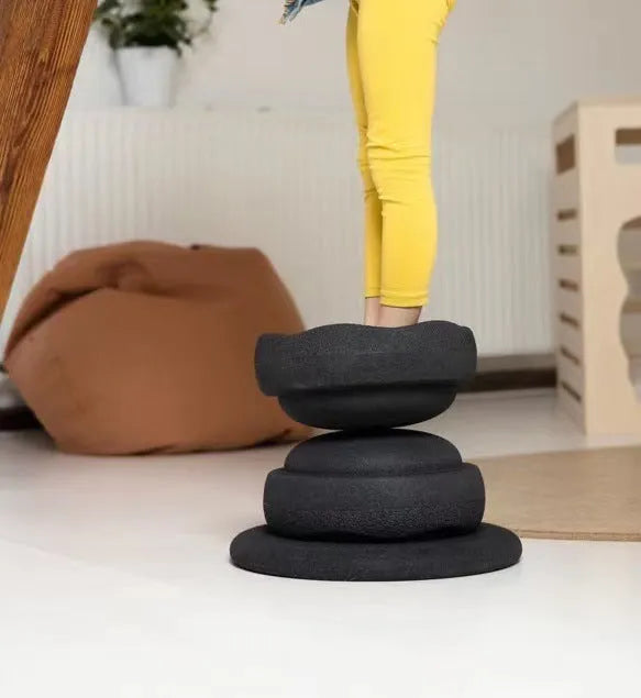 Plastic surf balance board for children with wood grain design in mixed colours
