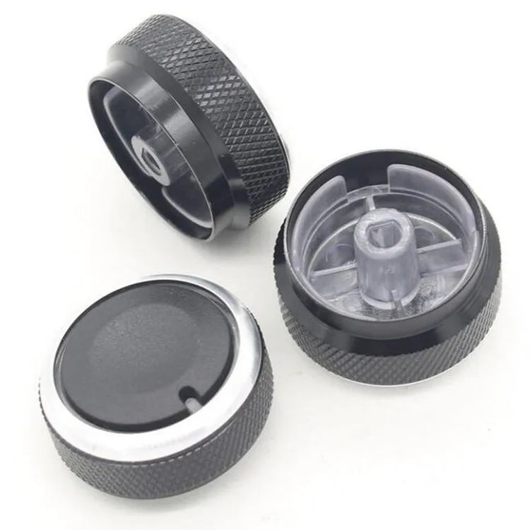 Three black aluminium alloy Chevrolet Lefeng and Lechi air conditioning replacement control knobs