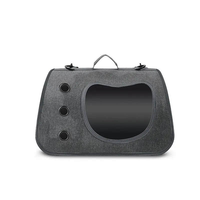 Medium-sized Oxford cloth pet bag in crossbody design with breathable construction