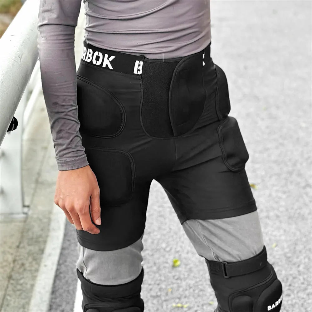 Black adult hip protection pad for roller skating and skateboarding with NBR foam padding