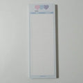 Half-B5 size notepad with English words, shown in pink, purple, and blue cover colour options.