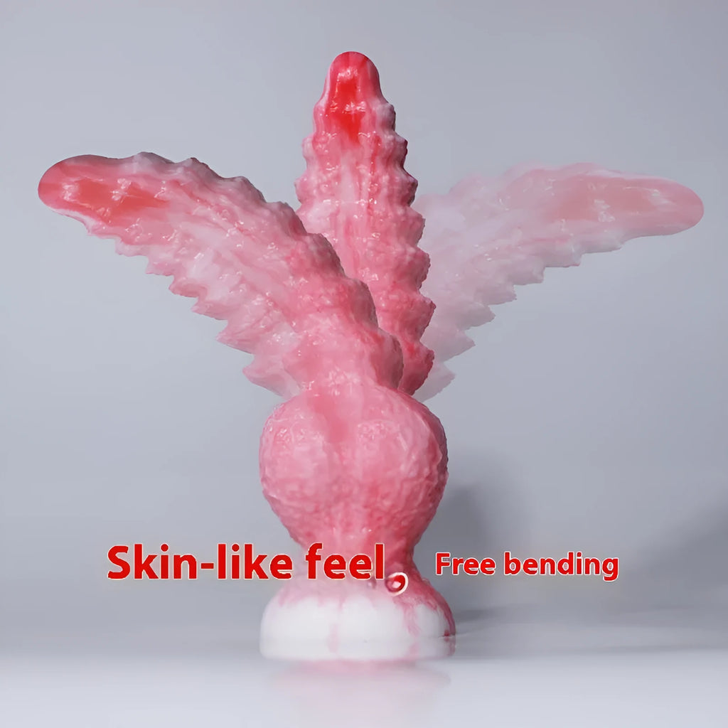 Pink platinum silicone penis-shaped women's masturbation device sex toy with Berserker S and M size options