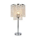 Rechargeable crystal decorative table lamp 20x42cm modern simplicity style on bedside table