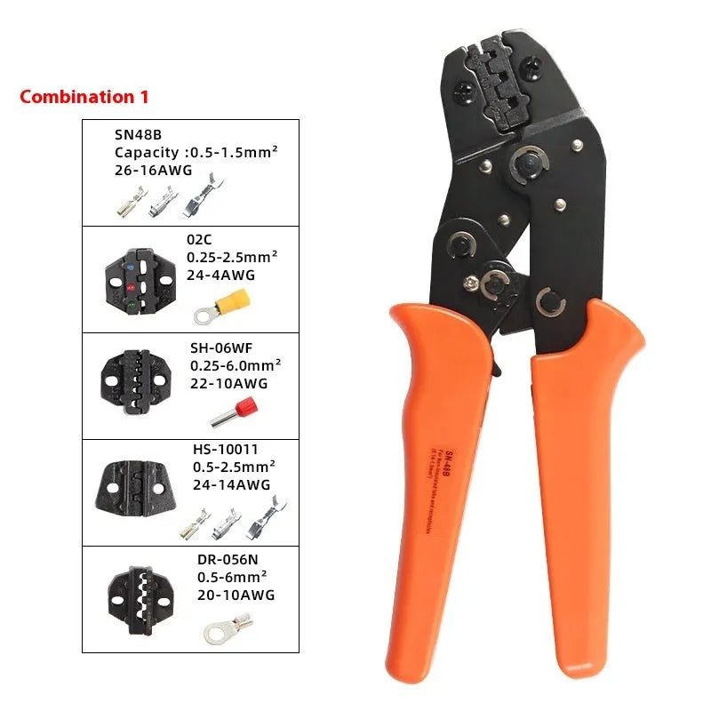 SN-48B portable multi-wrench jaw terminal crimping pliers combination set for electrical cables