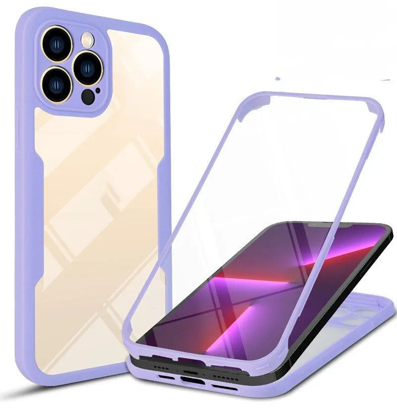 TPU protective iPhone case in 360 Qicai colours for models including iPhone 14 Pro Max and 13.
