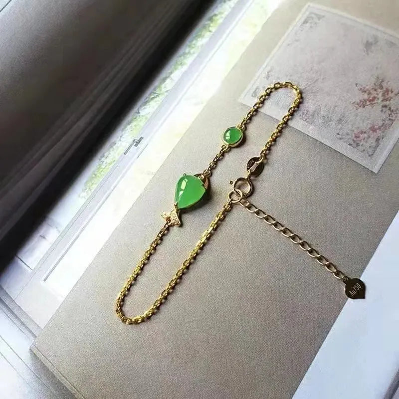 Copper bracelet with electroplated yellow gold finish and retro design