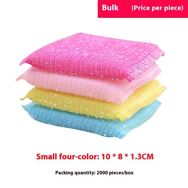 Pinstripe fabric dishwashing sponge mop in macaron colours for wet and dry cleaning.
