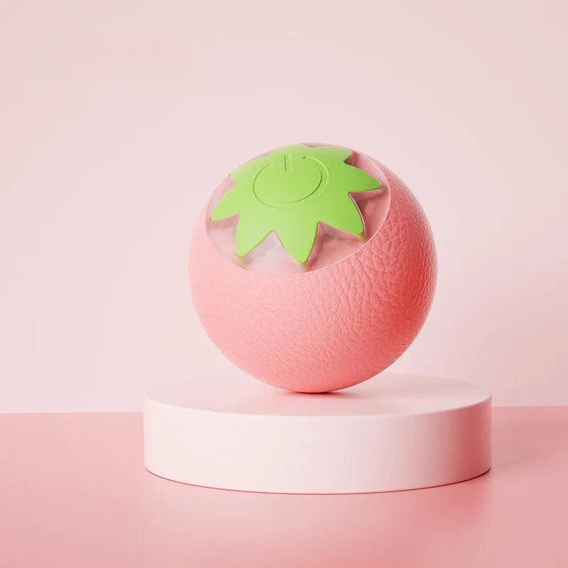 Automatic electric rolling ball toy for dogs and cats in green, pink and yellow colour options