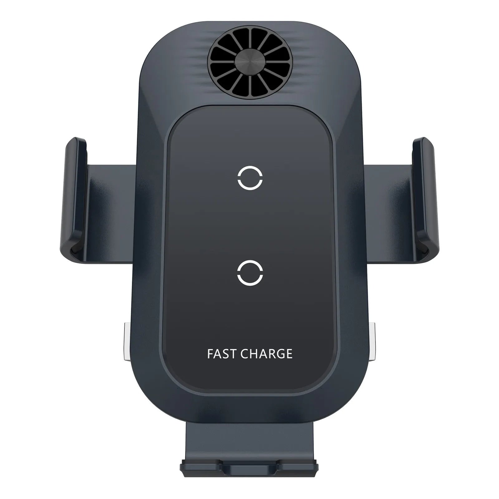 C35 colour car wireless phone charger holder mounted on an air vent, showing automatic clamping arms.