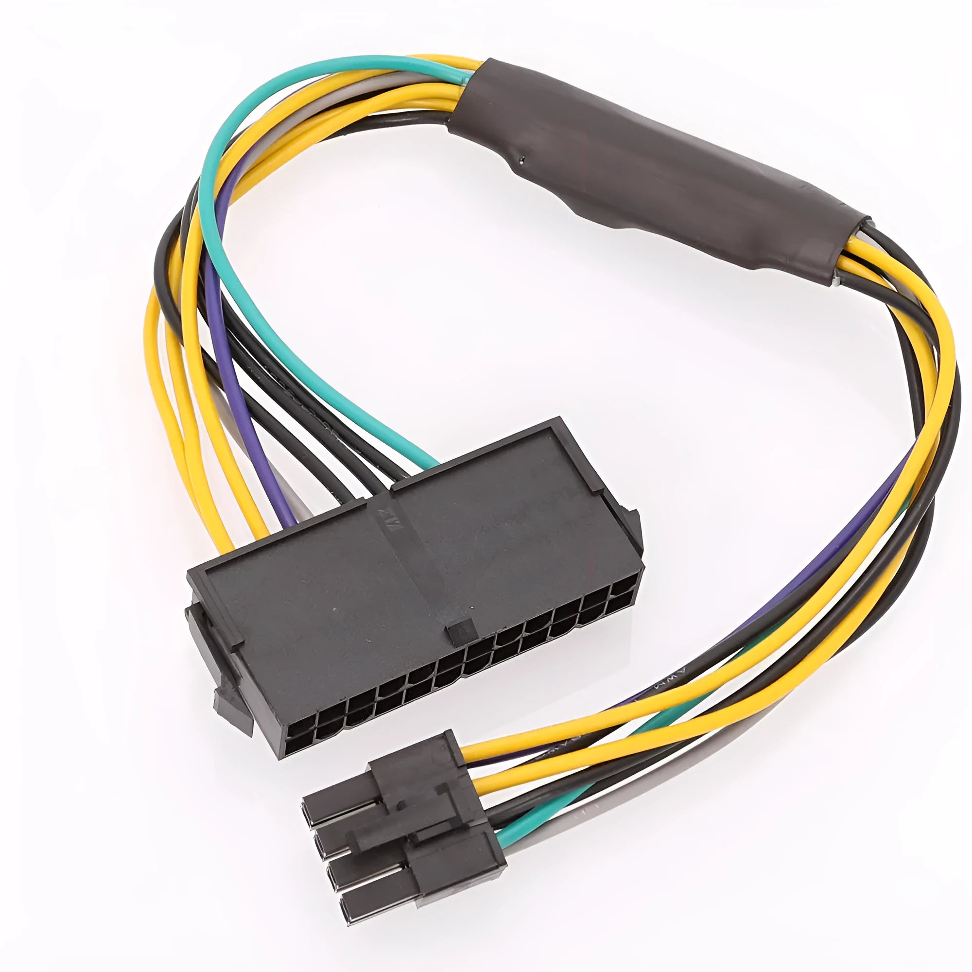 Black DELL Optiplex 8-pin power adapter cable with ATX 24-pin connector on one end, 30cm length.