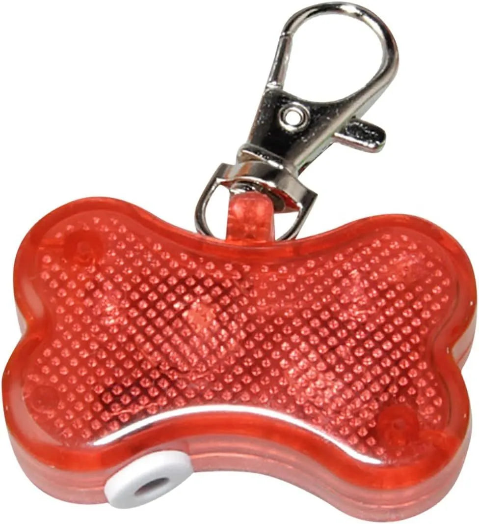 LED luminous bone-shaped pendant for pet collars with three flash modes