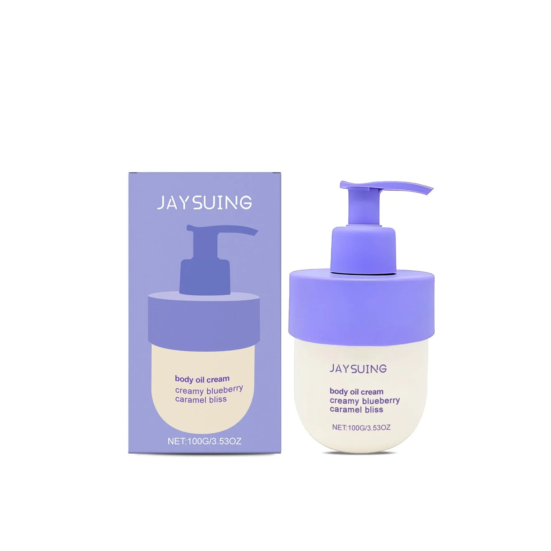Blueberry Caramel Body Cream 100g container for moisturising universal skin types