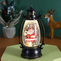 Plastic crystal ball LED oil lamp Christmas decoration in snowman or elderly style