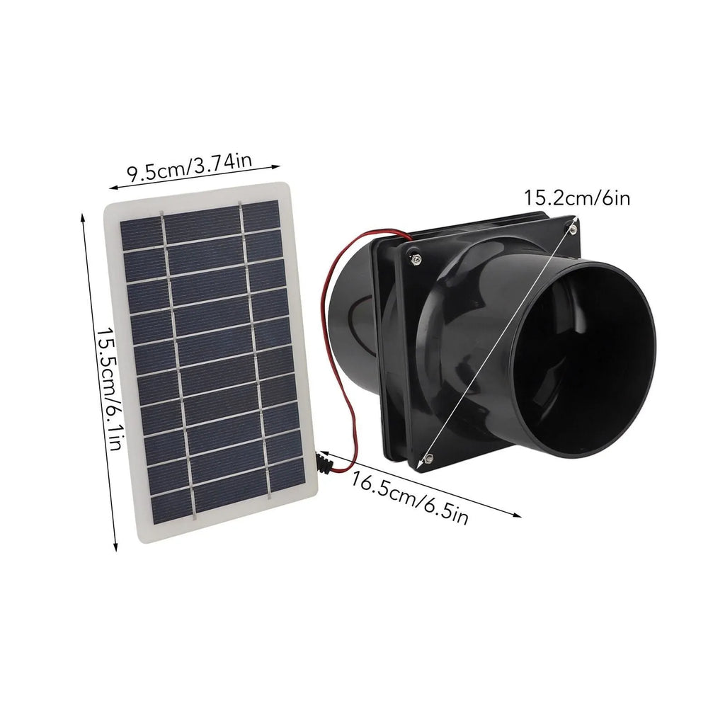 10W solar waterproof double exhaust fan with monocrystalline silicon panel and plastic flange mount