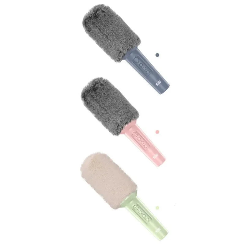 Wireless Bluetooth karaoke microphone in pink, blue and green colour options