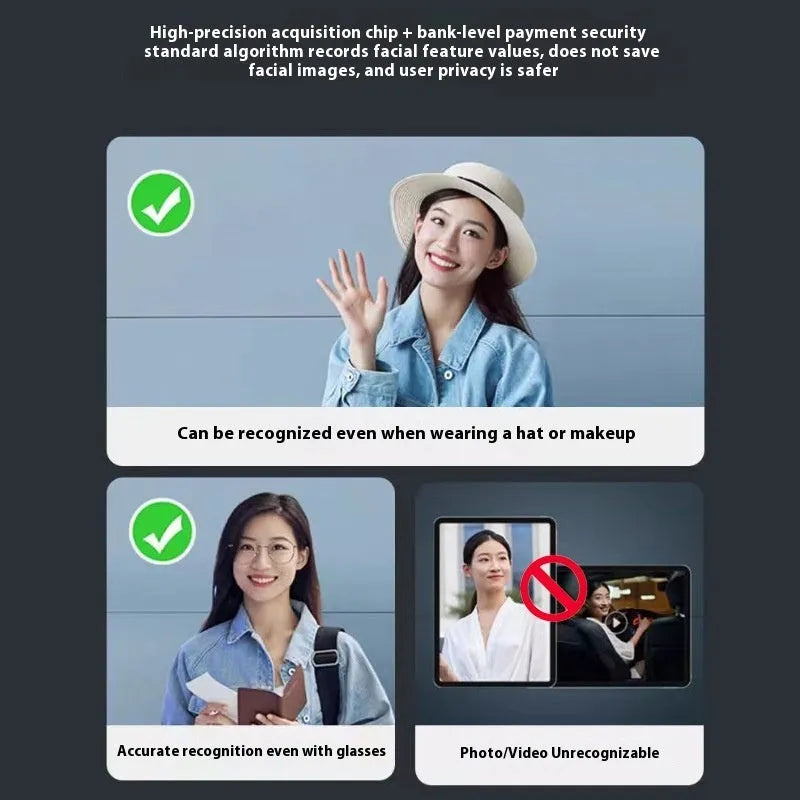 F7 aluminium alloy smart door lock with face recognition, fingerprint scanner, and keypad