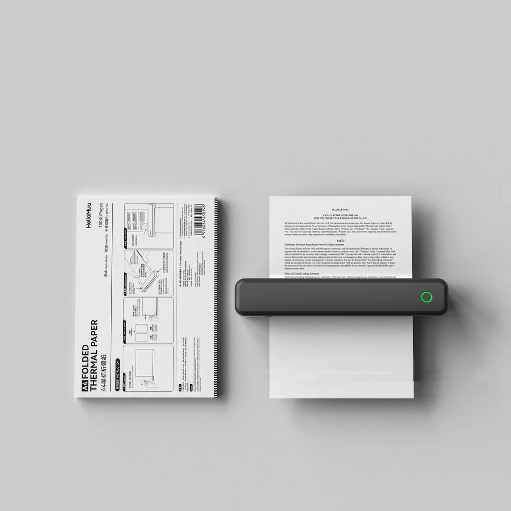 Black or white Bluetooth thermal printer for mobile phone drawing printing measuring 295mm long