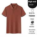 Ice silk polo shirt in solid colour with copper ammonia fibre construction for work uniforms