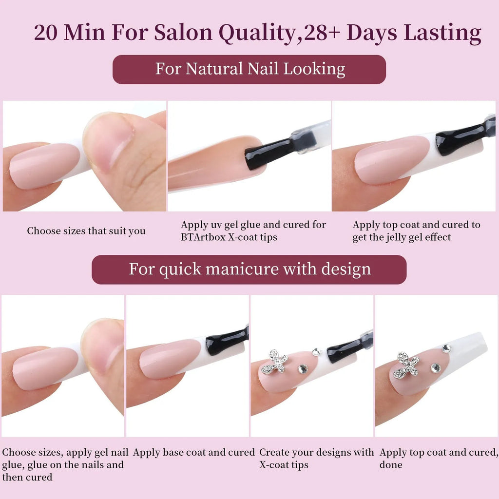 288 French wear armour style nail stickers with seamless removable ultra-thin design