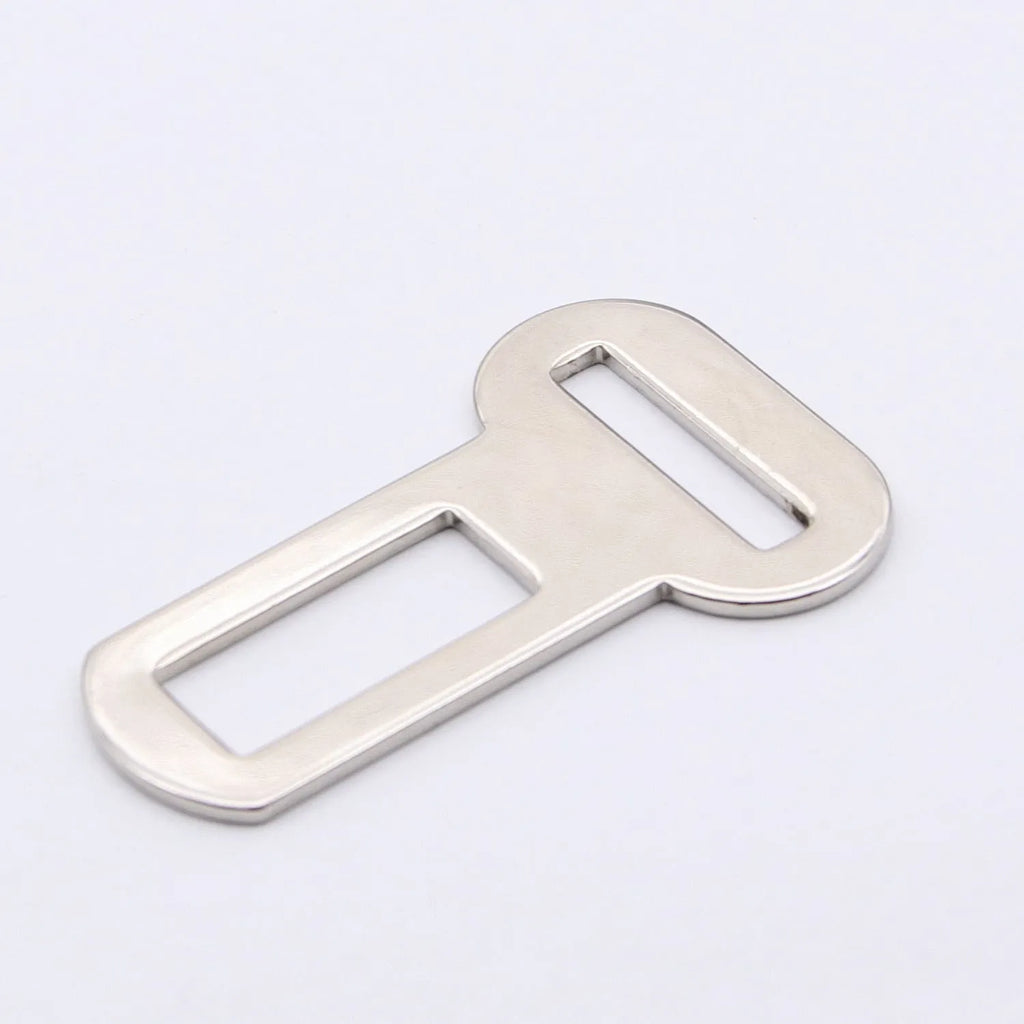26mm stainless steel pet leash safety buckle with spring-loaded clip mechanism.