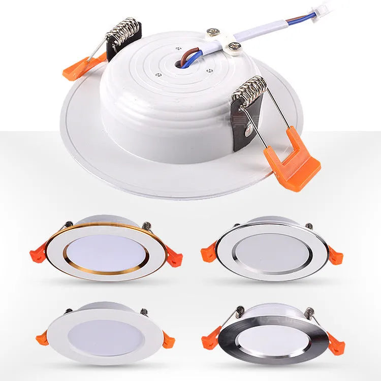 Anti-fog straw hat LED downlight recessed ceiling light in aluminium shell