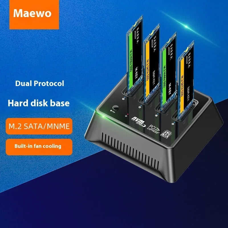 Aluminium M2 dual protocol SSD base, dimensions 90mm x 78mm x 34mm, colour K30174P2