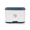 New Flame 300ml ultrasonic aromatherapy humidifier in white on a desktop with USB cable