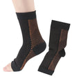 Korean-style compression sports socks in white, black, skin colour, and copper with invisible heel design