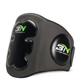 Sanda boxing waist protection target in dark grey with thickened padding for chest strikes
