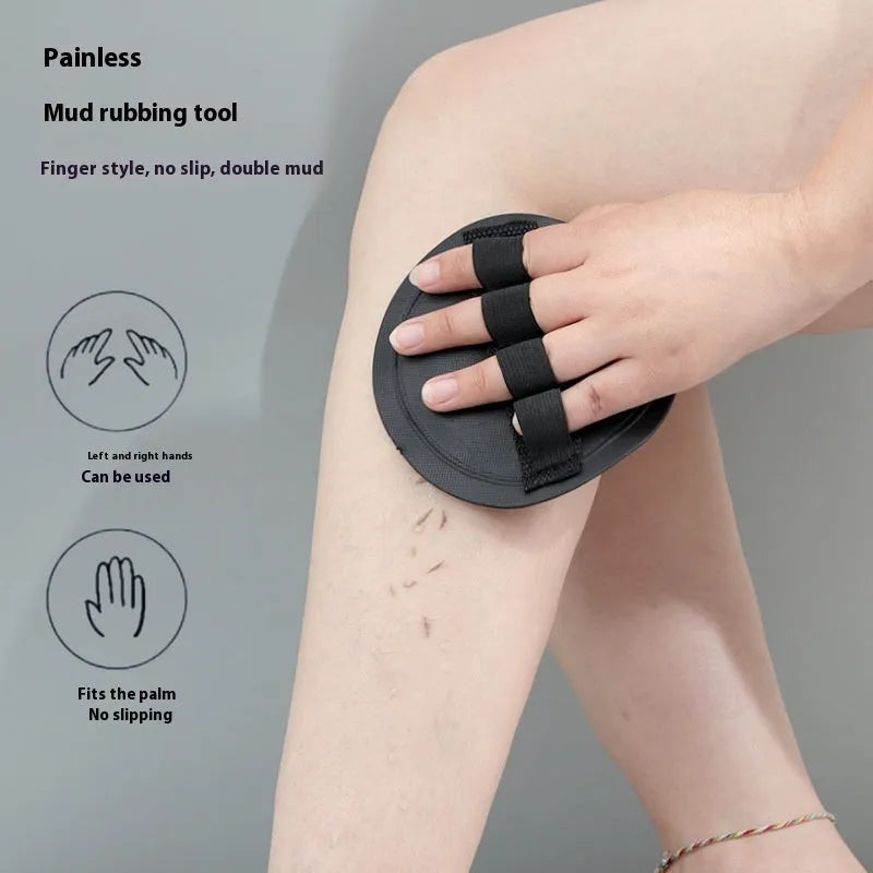 Round rubber finger massage bath gadget with bath towel