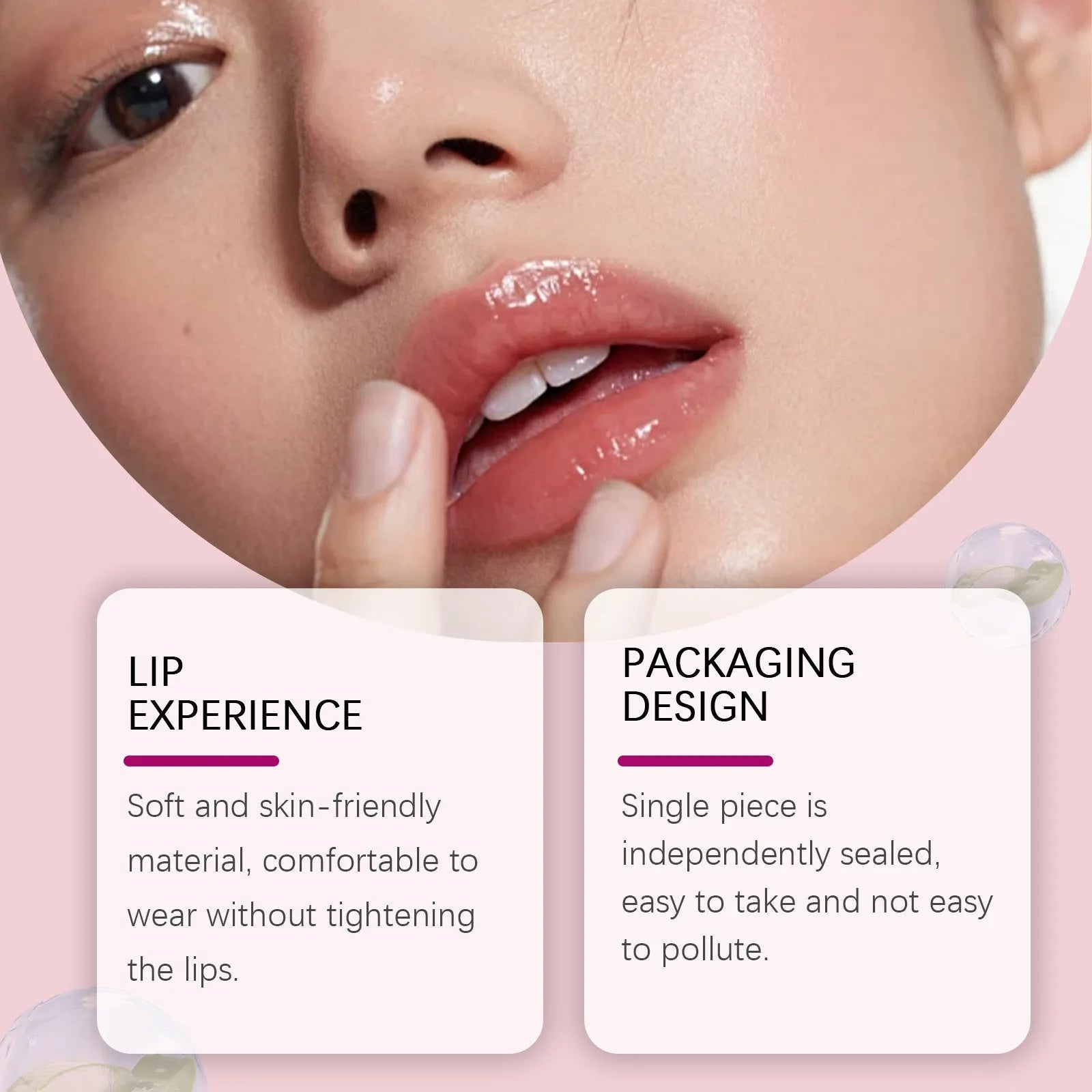 Silicone lip nursing adhesive bandage measuring 8cm by 12cm for post-procedure care