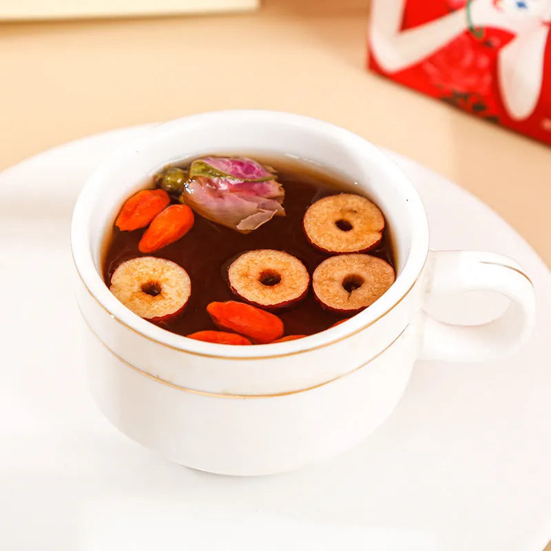 150g box of brown sugar ginger and jujube tea blend with red dates, wolfberries and natural ingredients