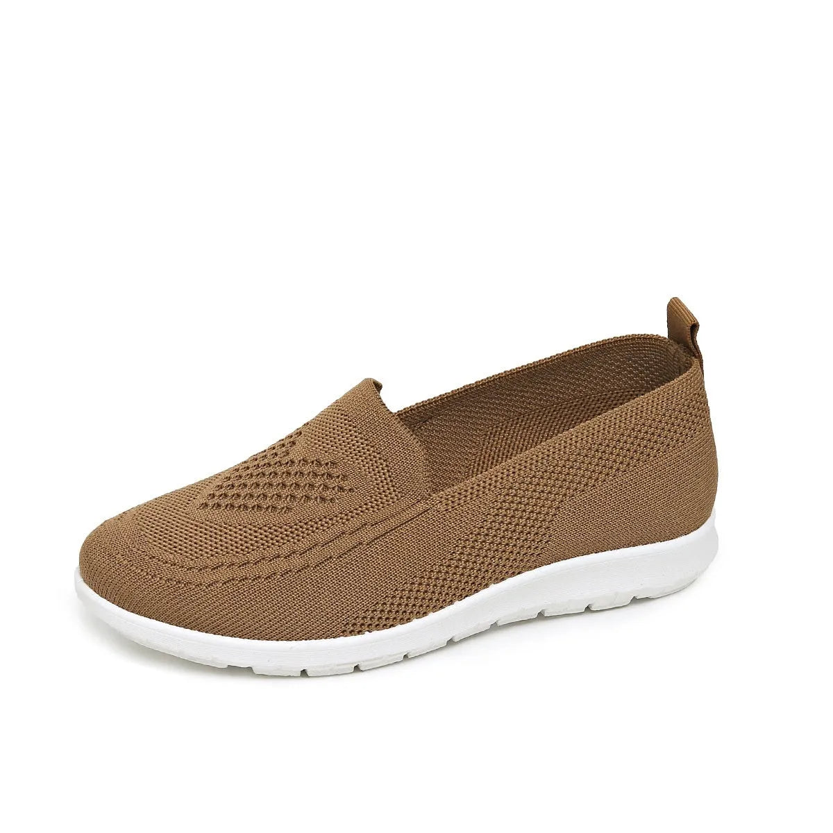 Women's plus size casual cloth shoes with flat heel and heart-shaped pattern