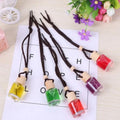 Glass bottle car air freshener hanging ornament with choice of 55g scent refills