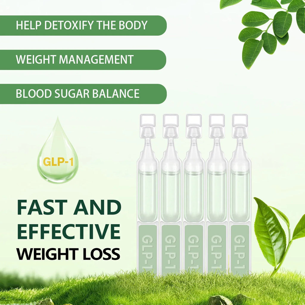 Box of abdomen slimming and firming drops showing 50g content with 5 pieces