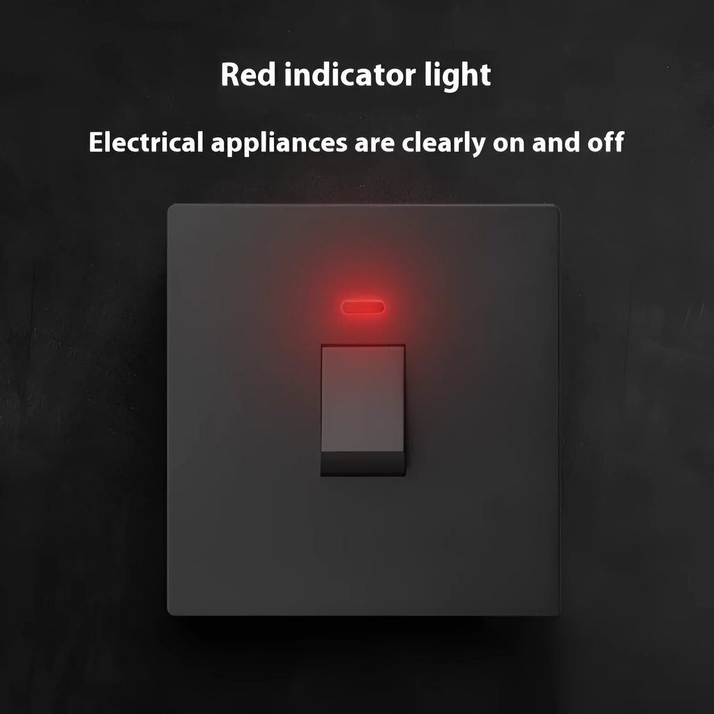 Illuminated electrical switch for water heaters and air conditioners with double-break high current design